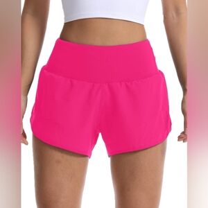Running Shorts with Liner High Waisted Lightweight NWT